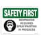 Signmission OSHA Sign, Respirator Required Spray Painting, 10in X 7in Rigid Plastic, 10" W, 7" H, Landscape OS-SF-P-710-L-10721 - alternate 1